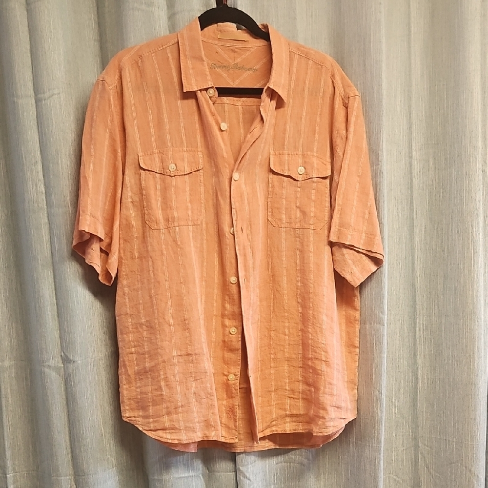 Tommy Bahama Orange Sherbert Lightweight Casual Shirt